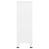 White Industrial Wardrobe Steel 26.4x13.8x42.1 inches